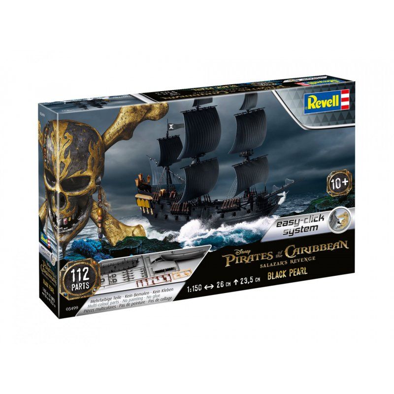 Pirates des Caraïbes La Vengeance de Salazar maquette Easy-Click 1/150 Black Pearl 26 cm