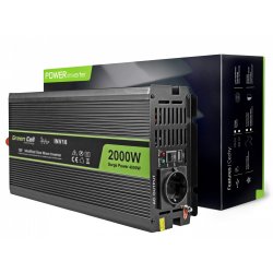 Green Cell Spannungswandler Power Inverter 12V  230V 2000/4000W Black