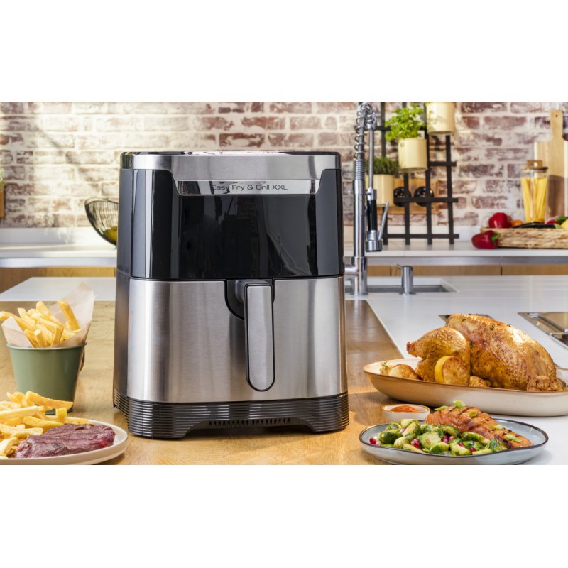 Tefal Easy Fry & Grill EY801D 6.5 L Stand-alone 1650 W Hot air fryer Black, Stainless steel