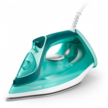 Philips - 3000 Series Steam iron, 2400 W, 40 g/min continuous steam, 180 g steam burst (DST3030/70)