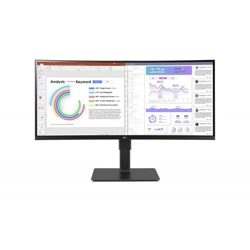 LG 34BQ77QC-B écran plat de PC 86,4 cm (34") 3440 x 1440 pixels UltraWide Dual Quad HD LCD Noir