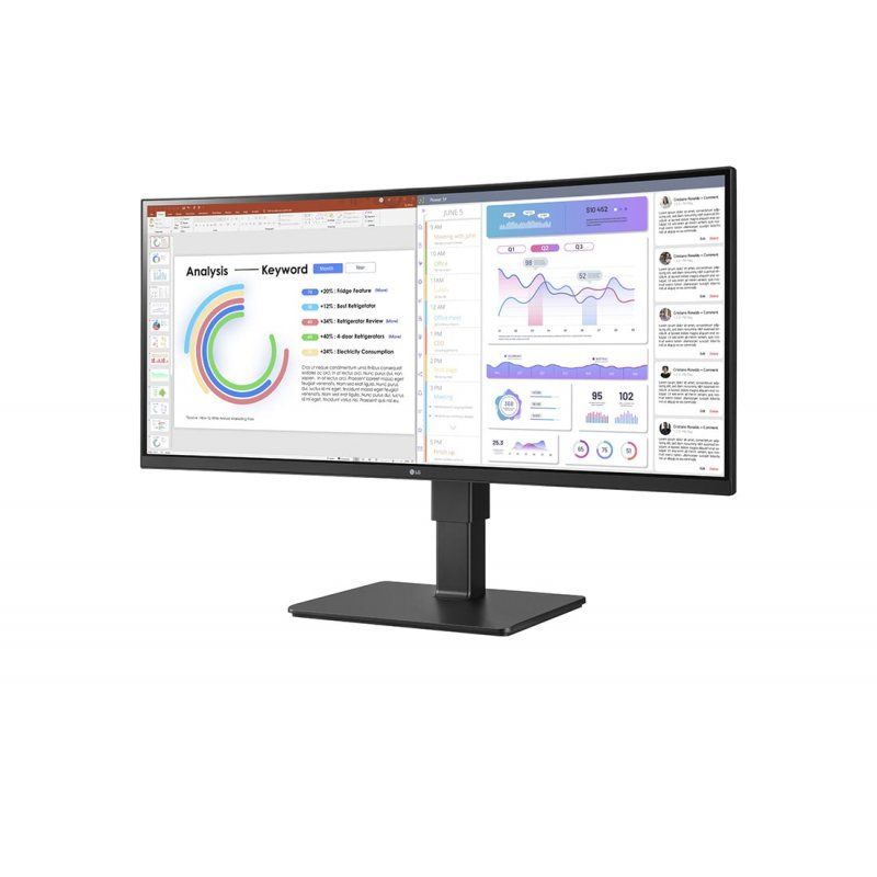 LG 34BQ77QC-B écran plat de PC 86,4 cm (34") 3440 x 1440 pixels UltraWide Dual Quad HD LCD Noir