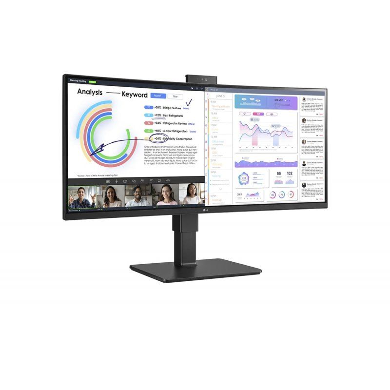 LG 34BQ77QC-B computer monitor 86.4 cm (34") 3440 x 1440 pixels UltraWide Dual Quad HD LCD Black