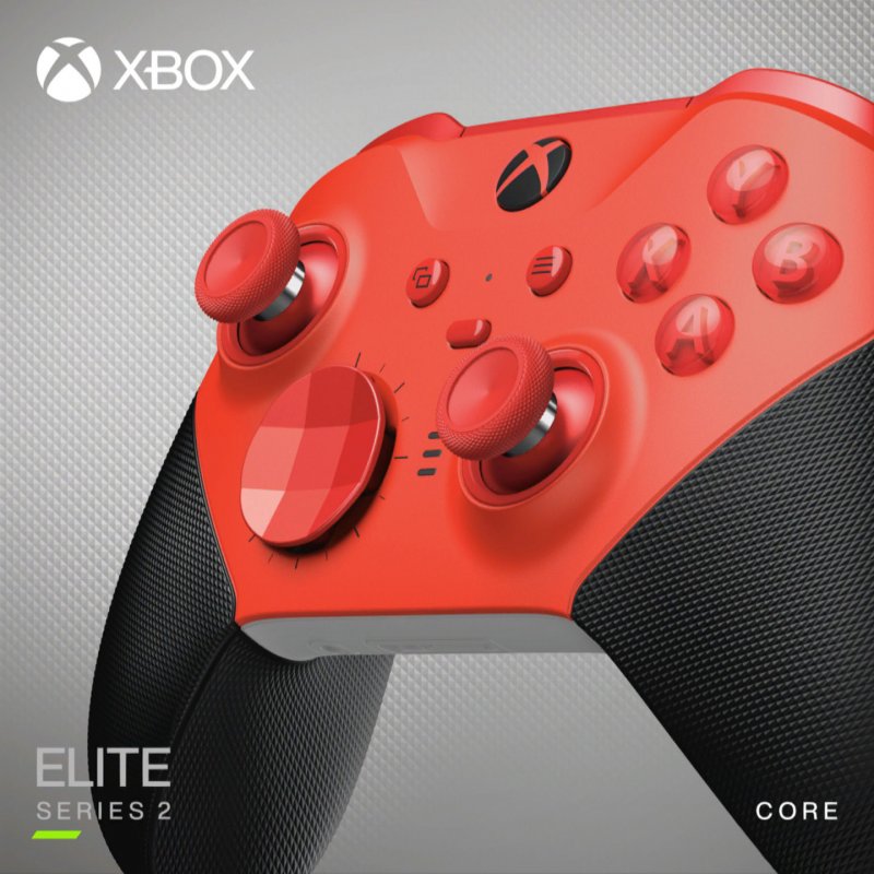 Microsoft Xbox Elite Series 2 - Core Black, Red Bluetooth/USB Gamepad Analogue / Digital Xbox Series S, Xbox Series X, P