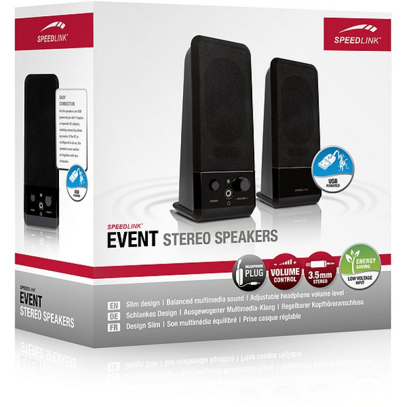SPEEDLINK EVENT loudspeaker Black Wired 5 W
