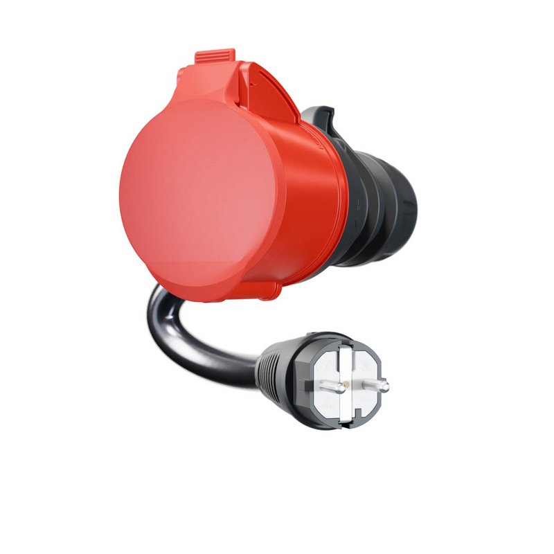 go-e CH-04-02 power extension 0.3 m 1 AC outlet(s) Indoor Black, Red