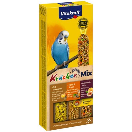 Vitakraft Kräcker Miel / Abricot Figue / Oeufs Perruches P/3