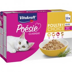 Vitakraft - Poésie®Classique multipack, poultry choice in sauce 12x85gr