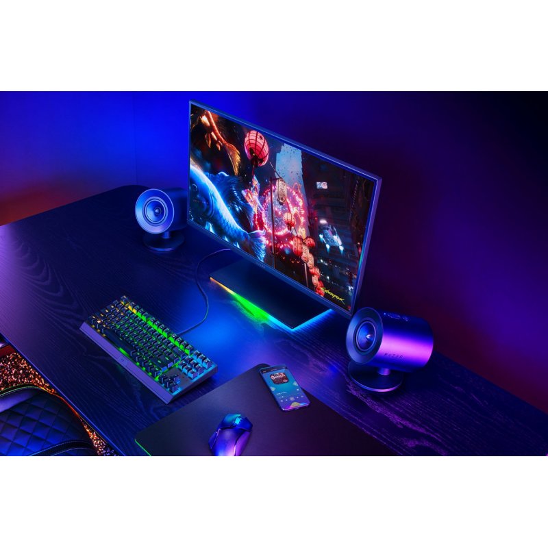 Razer Nommo V2 X haut-parleur Plage complète Noir Avec fil &sans fil