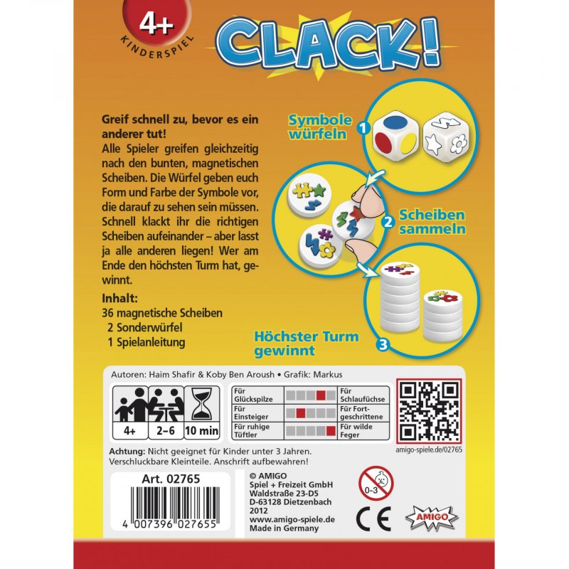 Amigo Clack! Clack! 10 min Board game Concentration