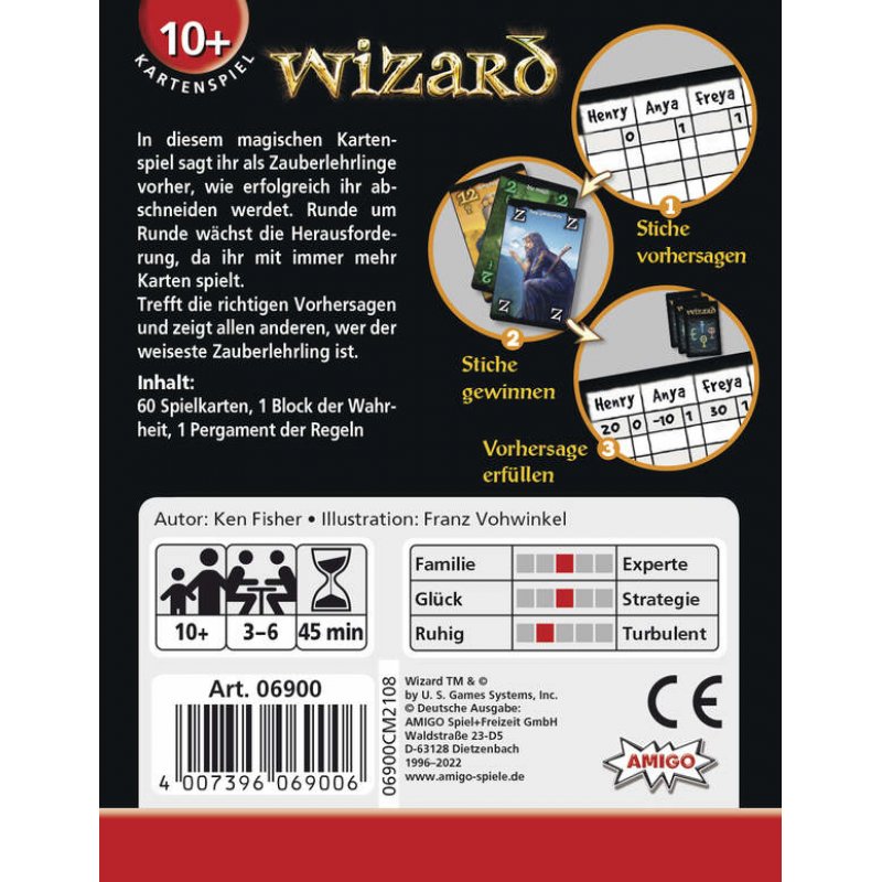 Amigo 06900 board/card game Wizard 45 min Strategy