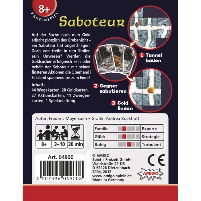 Amigo 04900 board/card game Saboteur 30 min Tactical