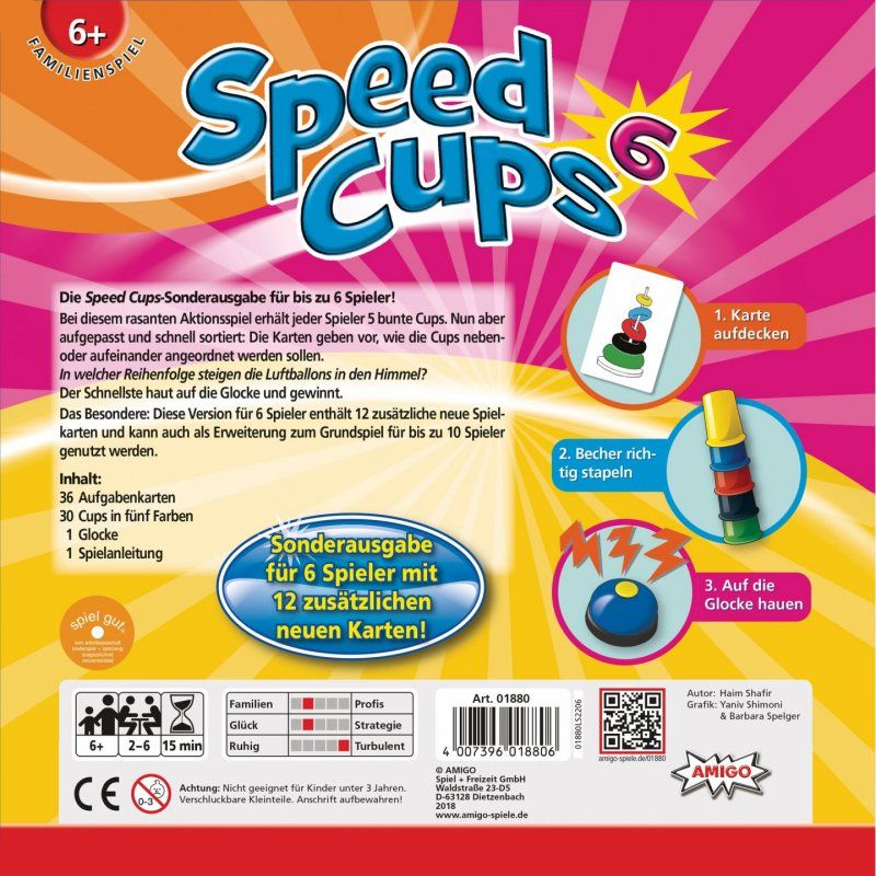 Amigo Speed Cups 6 15 min Board game Family