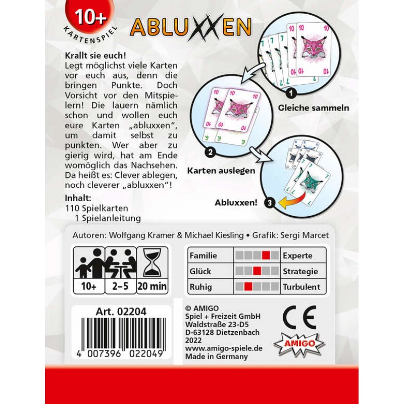 Amigo 02204 board/card game Abluxxen 20 min Tactical
