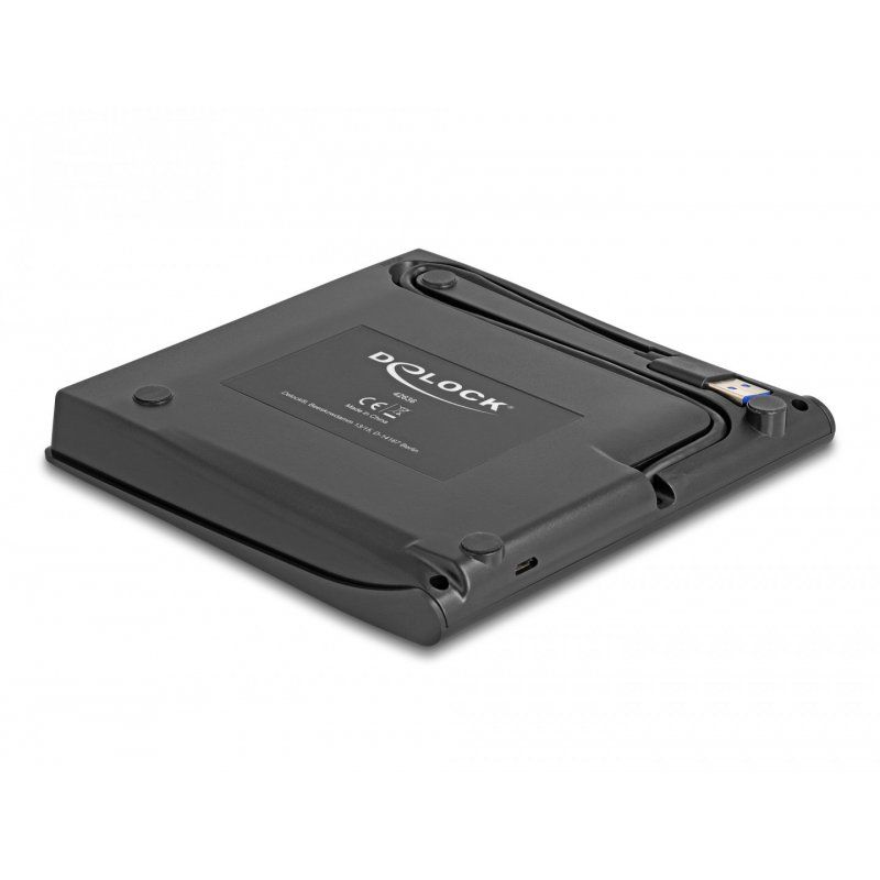 DeLOCK 42636 Boîtier de disques de stockage Boîtier HDD Noir 5.25"