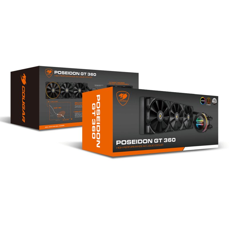 Cougar 3MAQS360.0001 système de refroidissement d’ordinateur Processeur Kit de refroidissement du liquide 12 cm Noir 