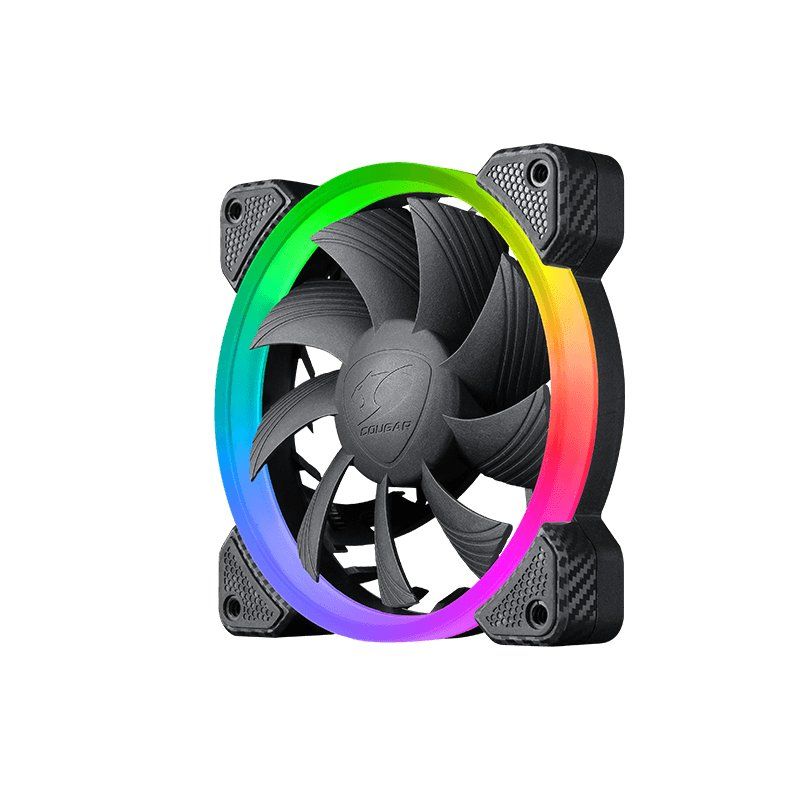 Lot de 3 Ventilateurs de boitier Cougar Vortex FCB RGB 12cm (Noir)