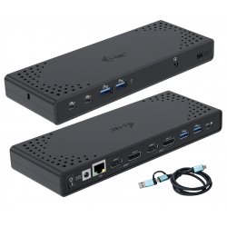 i-tec USB 3.0 / USB-C / Thunderbolt 3 Dual Display Docking Station Gen2 + Power Delivery 100W