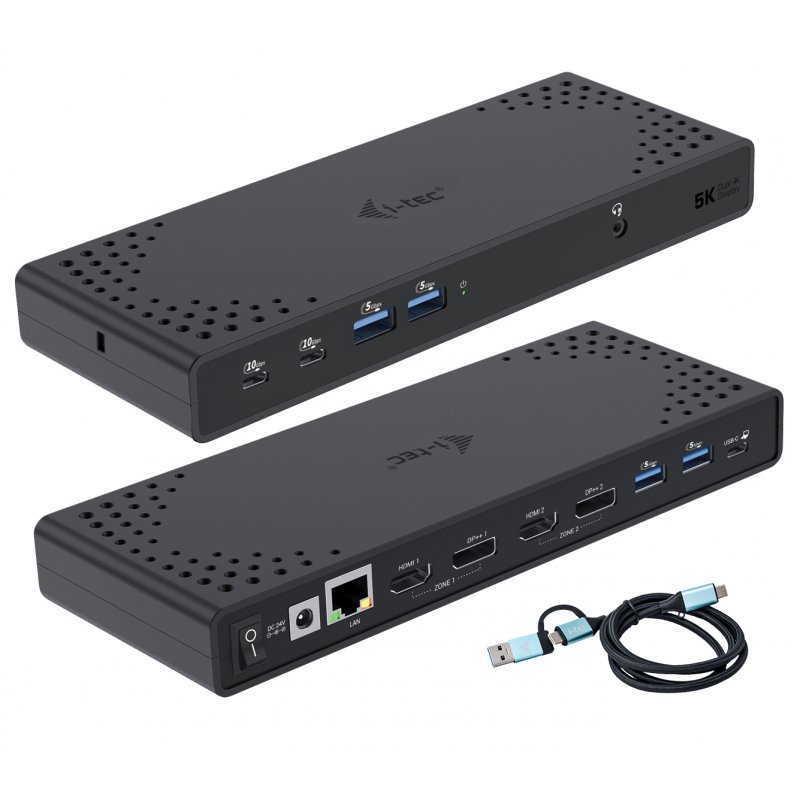 USB-A/-C TB DUAL DOCK DUAL DISPLAY DOCK PD 100W