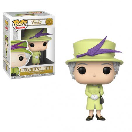 LA FAMILLE ROYALE - POP N° 01 - Reine Elizabeth II avec tenue verte
