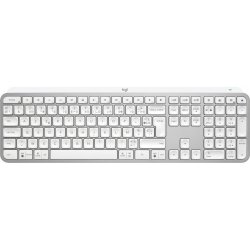 Logitech MX Keys S keyboard RF Wireless + Bluetooth AZERTY French Aluminium, White