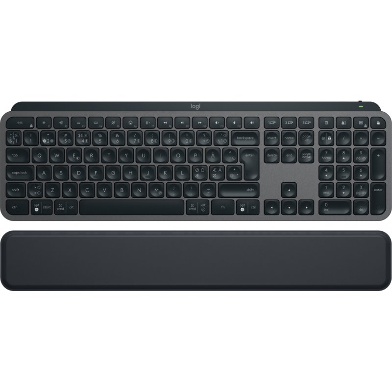 Logitech MX Keys S keyboard RF Wireless + Bluetooth QWERTY Danish, Finnish, Norwegian, Swedish Graphite