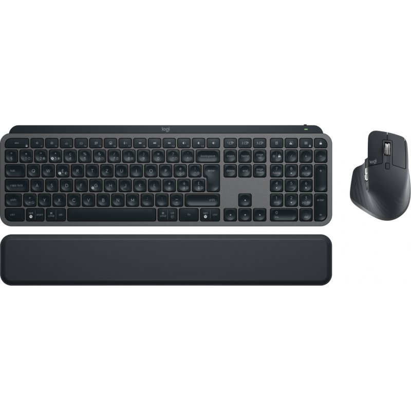 Logitech MX Keys S Combo clavier Souris incluse RF sans fil + Bluetooth QWERTZ Suisse Graphite