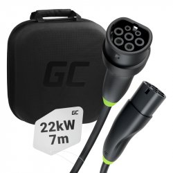 EM Green Cell Elektroauto Ladekabel/electric car charging cable Typ 2 22KW 32A 7m Black