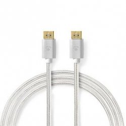 Nedis CCTB37014AL20 câble DisplayPort 2 m Argent