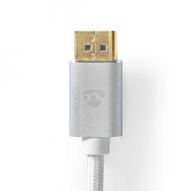 Nedis CCTB37014AL20 DisplayPort cable 2 m Silver
