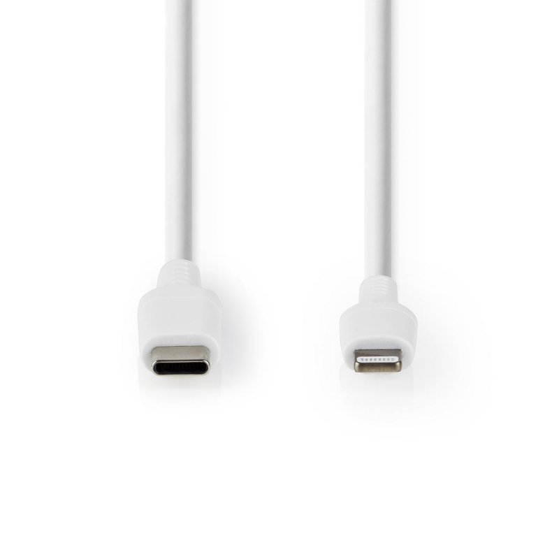 Nedis 1m USB-C Lightning Kabel für iPad, iPhone, iPod, weiß