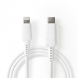 Nedis 2m USB-C Lightning Kabel für iPad, iPhone, iPod, weiß