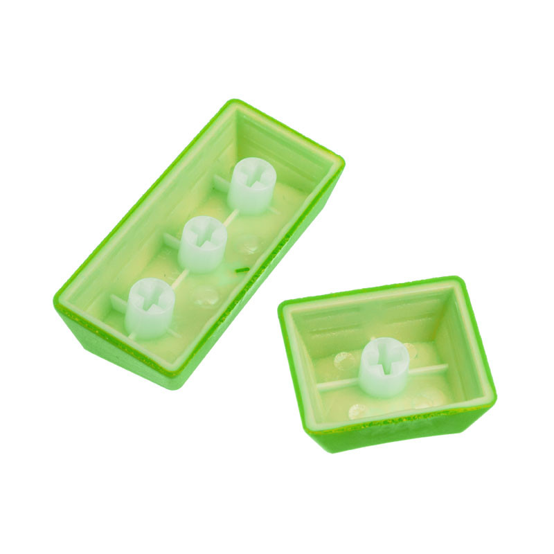 Ducky compatible Rubber Keycap Set, 31 Tasten, Double-Shot, gummiert, für Backlight - grün