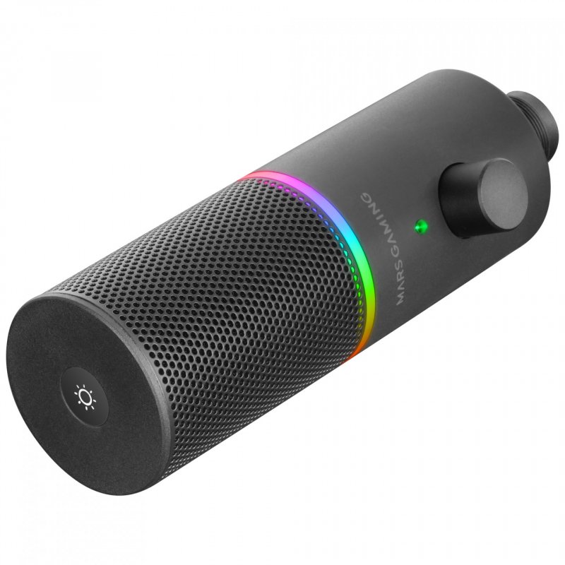 Microphone Mars Gaming MMIC-XT RGB avec bras de montage (Noir)