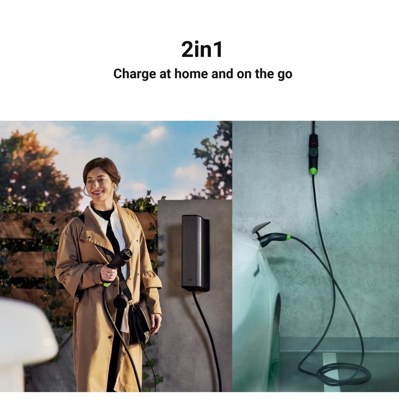 Green Cell EVGC01 electric vehicle charging cable Black Type 2 3 7 m