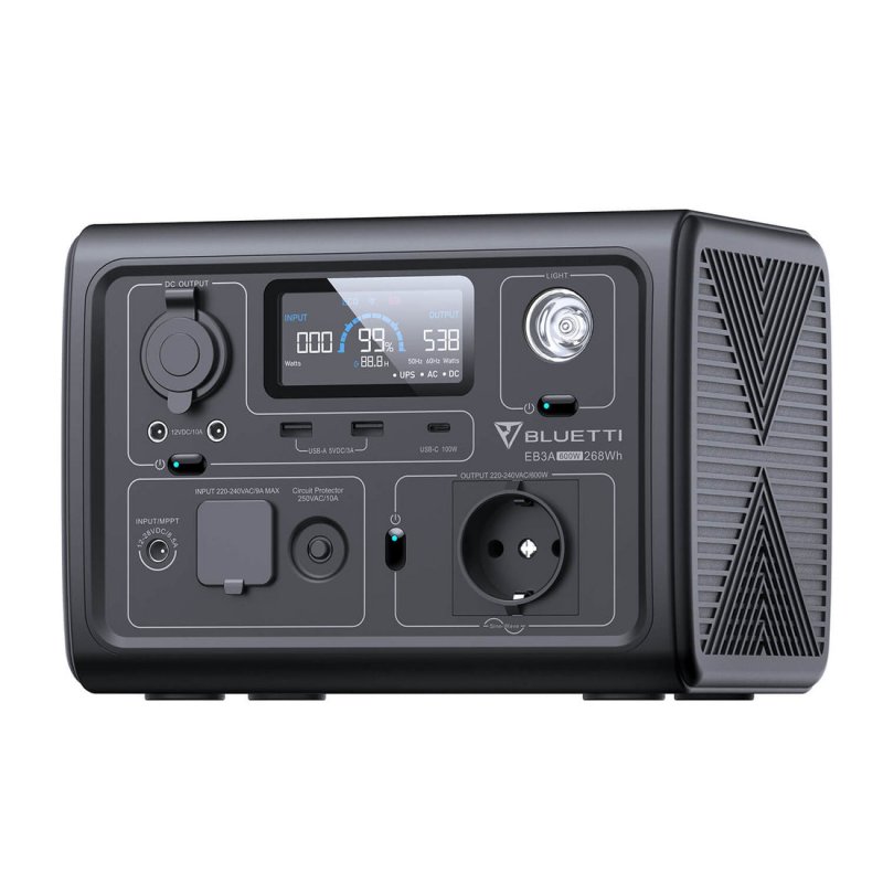 Bluetti EB3A station d'alimentation portable 8 Phosphate de fer lithié (LiFePo4) 12000 mAh 600 W 4,6 kg