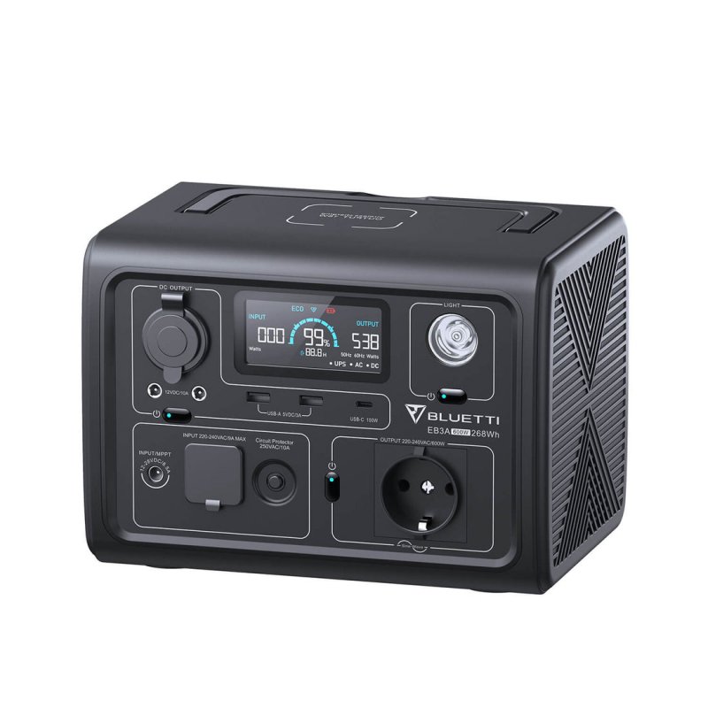 Bluetti EB3A station d'alimentation portable 8 Phosphate de fer lithié (LiFePo4) 12000 mAh 600 W 4,6 kg