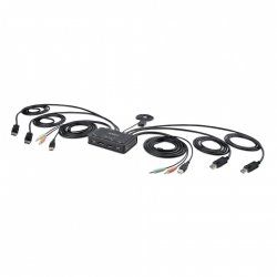StarTech.com 2-Port Dual-Monitor DisplayPort Cable KVM Switch, 4K 60Hz, Compact KVM with 5ft/1.5m USB-A/DisplayPort/Audi