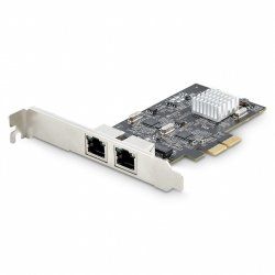 StarTech.com 2-Port 2.5Gbps NBASE-T PCIe Network Card, Intel I225-V, Dual-Port Computer Network Card, Multi-Gigabit NIC,