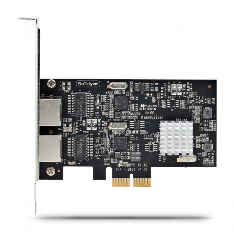 StarTech.com 2-Port 2.5Gbps NBASE-T PCIe Network Card, Intel I225-V, Dual-Port Computer Network Card, Multi-Gigabit NIC,