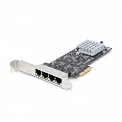 StarTech.com 4-Port 2.5Gbps NBASE-T PCIe Network Card, Intel I225-V, Quad-Port Computer Network Card, Multi-Gigabit NIC,