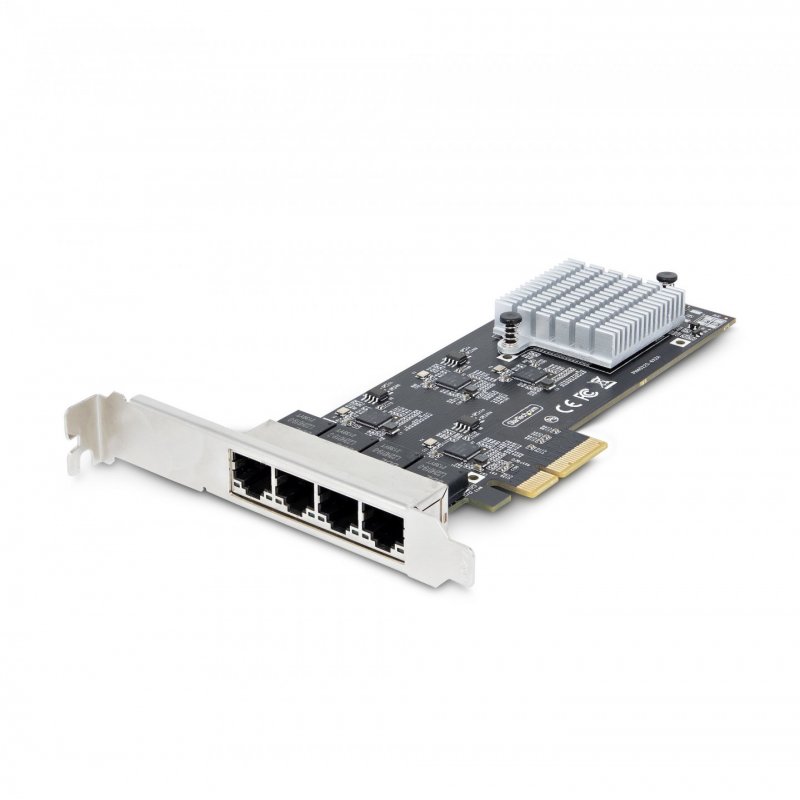 StarTech.com Carte Réseau PCIe à 4 Ports 2,5 Gbps NBASE-T, Intel I225-V - Carte Réseau pour PC - Carte Réseau Ethern