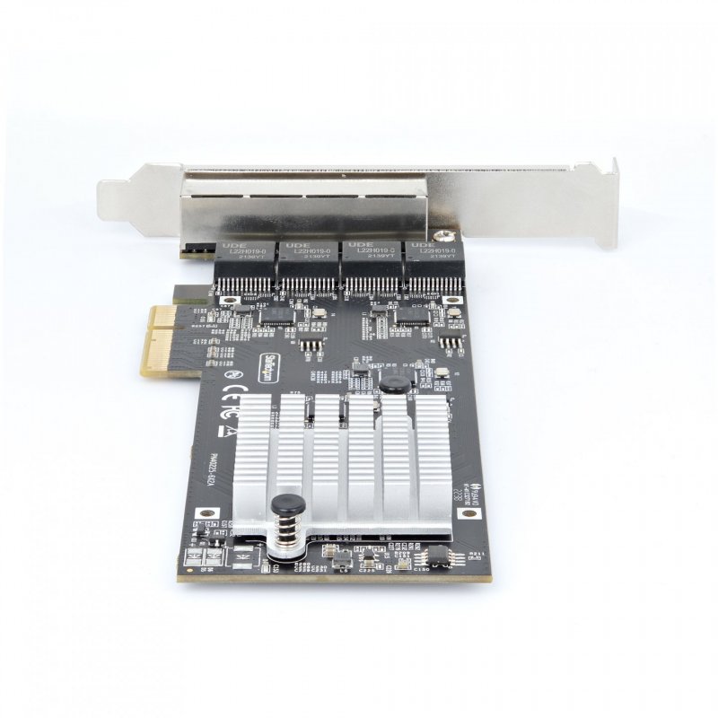 StarTech.com 4-Port 2.5Gbps NBASE-T PCIe Network Card, Intel I225-V, Quad-Port Computer Network Card, Multi-Gigabit NIC,