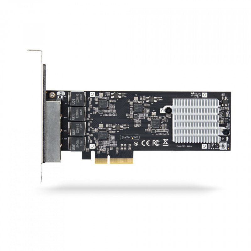StarTech.com Carte Réseau PCIe à 4 Ports 2,5 Gbps NBASE-T, Intel I225-V - Carte Réseau pour PC - Carte Réseau Ethern