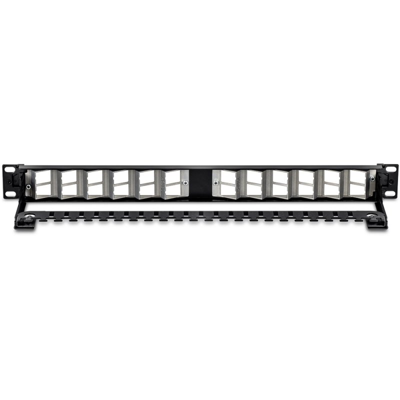 24PORT BLANK ANGLED KEYSTONESHIELDED 1U PATCH PANEL