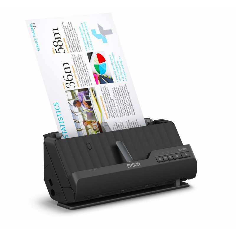 Epson ES-C320W ADF + Sheet-fed scanner 600 x 600 DPI A4 Black