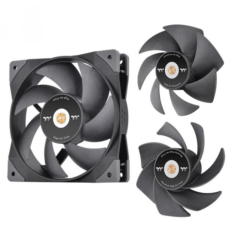 120mm Thermaltake GT12 PC Cooling Fan TT Premium Edition Black - 1 Pack