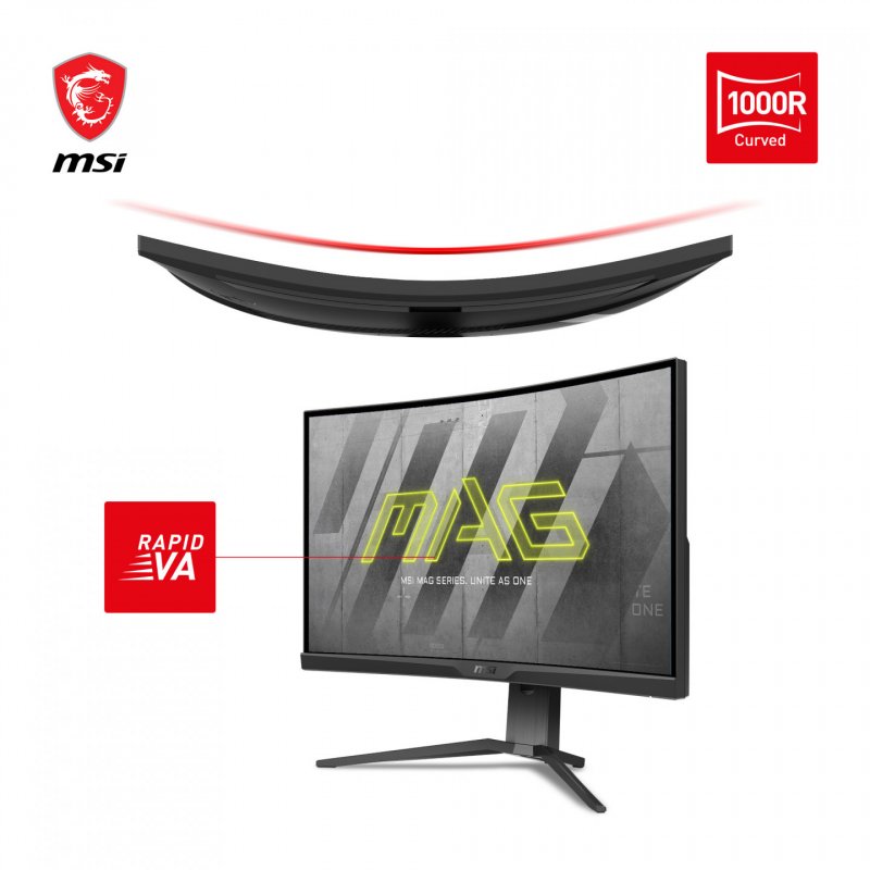 MSI MAG 275CQRF QD computer monitor 68.6 cm (27") 2560 x 1440 pixels Wide Quad HD Black