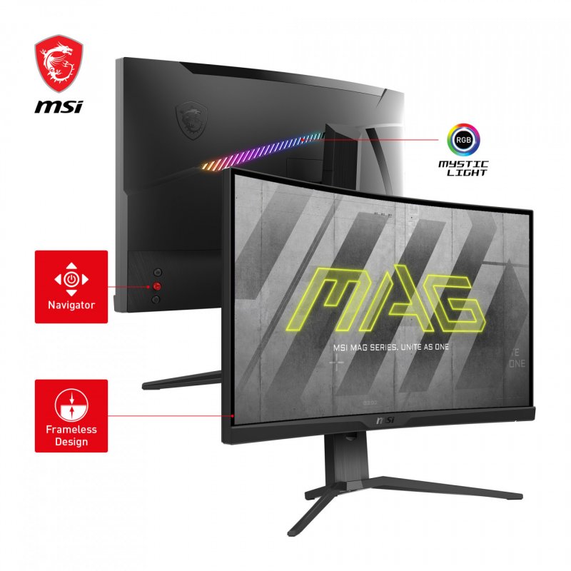 MSI MAG 275CQRF QD computer monitor 68.6 cm (27") 2560 x 1440 pixels Wide Quad HD Black