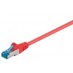 Goobay CAT 6A Patchkabel, S/FTP (PiMF), Rot 0,5m